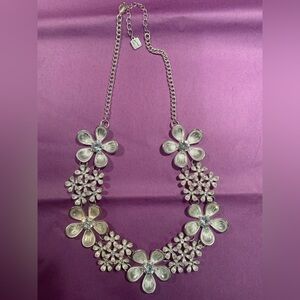 PARK LANE Key West Floral Silver Necklace with Gems
